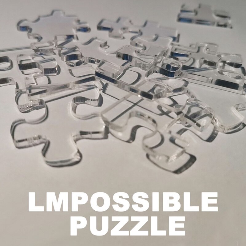 Puzle de cristal transparente para adultos, rompecabezas de acrílico, juguetes geométricos para chico