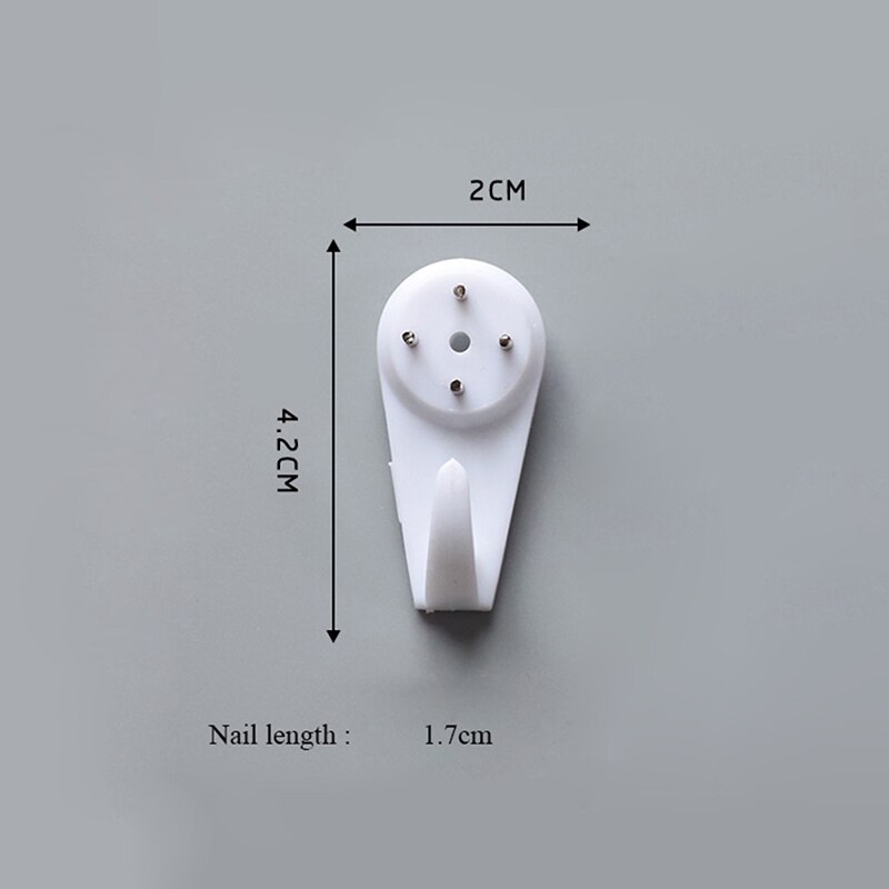 10 stks/partij Wall Mount Schilderen Fotolijst Hanger Foto Haken Home Decor Naadloze Spijker Muur Haak Spiegel Opknoping Hanger: L