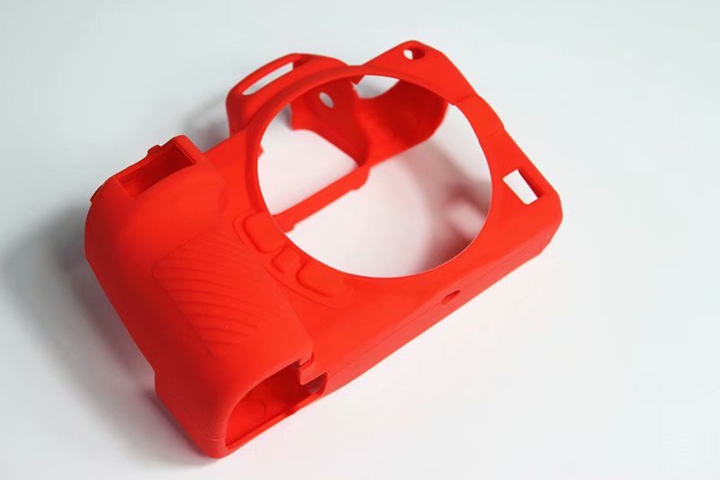 Nice Soft Camera Bag Silicone Case For Nikon Z6 Z7 Tempered glass Rubber Camera case Protective Body: Red