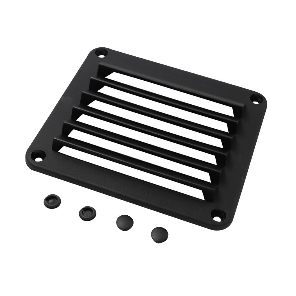 Black ABS Louvered Plastic Vent 5-1/2' X 4-7/8' for Boat Injection-molded ABS plastic White plastic vent