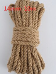 1 rollo de cuerda de cáñamo yute Natural de 25/50/100/200m, decoración del hogar, estilo Retro, cuerda decorativa para manualidades DIY, cuerda decorativa de 1-14mm de diámetro hecha a mano: Amarillo fluorescente