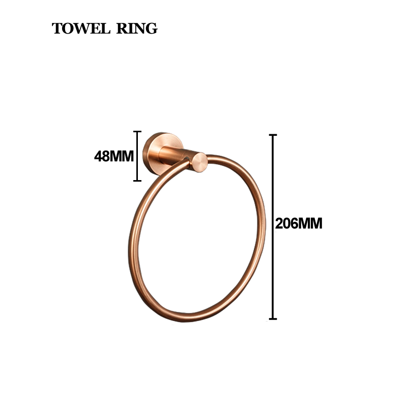 Brushed Rose Gold 304 Stainless Steel Wall Hook Toilet Paper Holder Towel Bar Toilet brush Bath towel rack Bathroom Accessories: Blue