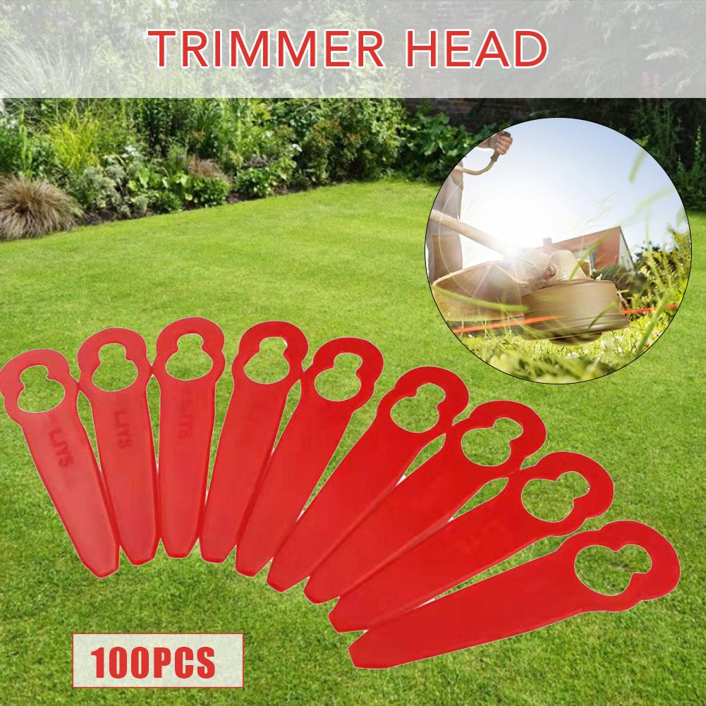 100Pcs Plastic Gras Trimmer Blades Poly Cut Trimmer Hoofd Vervanging Cut Blade Voor Stihl 2-2 Tuin Gereedschap accessoires