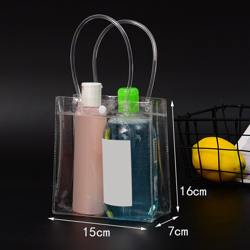 PVC transparente a prueba de fugas refrigerado champaña vino tinto botella bolsa de hielo
