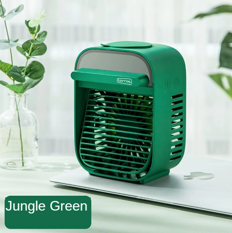 Usb Draagbare Mini Airconditioning Koeling Slaapkamer Huishoudelijke Airco Ventilator Mobiele Airconditioning Ventilator: green