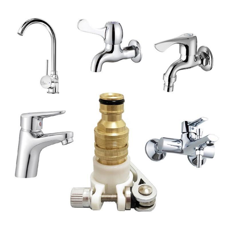 Universal 3-in-1 Brass Hose Tap Connectors Set Kitchen Tap Connectors Set Vintage Faucet Adapter Washing Machine Connector