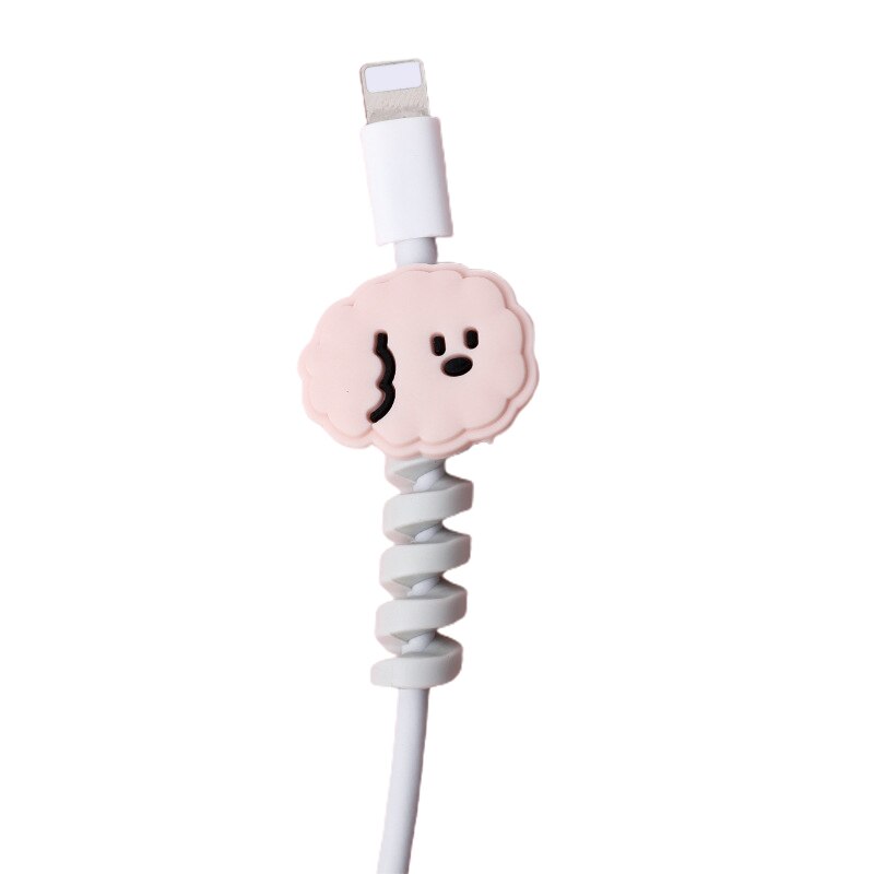 Protector de cubierta de Cable cargador soporte de Cable Protector de auriculares Cable que cubre línea soporte de Cable organizador de cables Gestión de Datos: 07
