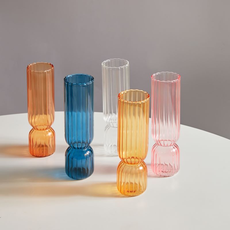 Nordisk glassvase små glassvaser blomsteroppsats hjemmedekorasjon tilbehør moderne stue glass ornament