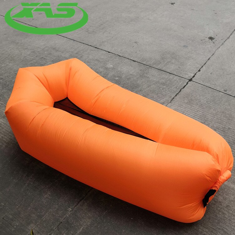 Sofá inflable al aire libre, sofá perezoso rápido, silla de aire de playa, colchón de aire inflable para acampada: Naranja