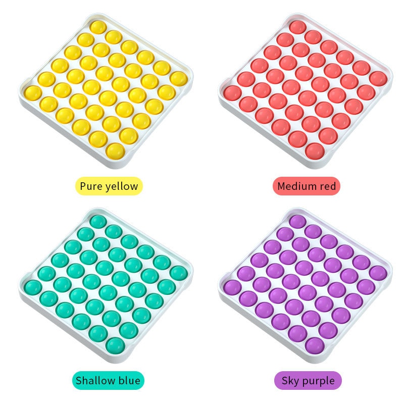 Colorful Fidget Push Pops Bubble Sensory Squishy Stress Reliever Autism Needs Anti-Stress Pop-It Rainbow Adult Children Toys