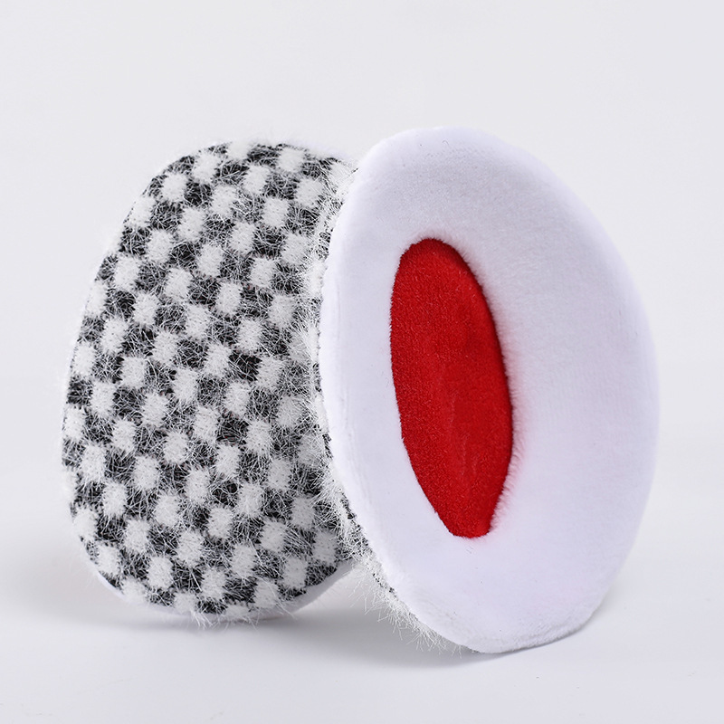 Orejeras sin banda para hombre y mujer, protectores de orejas gruesos y cálidos de lana, a prueba de viento, para clima frío, para invierno, 1 par: white M