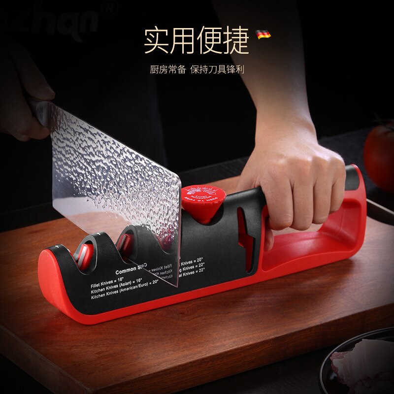 4 in 1 Stainless steel adjustable sharpener four-in-one kitchen multifunctional household quick-edging sharpening stone