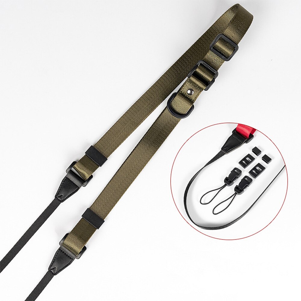 Universal- Nylon SLR Kamera Seil Bergsteigen Schulter Nacken Gurt Gürtel SLR Kameras Riemen Hängenden Gurt Mikro Einzel Zubehör: bandagiert-Armee Grün