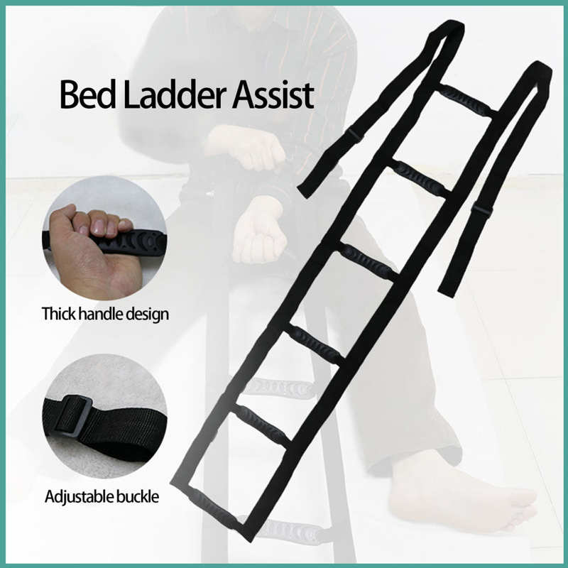 Bed Ladder Assist with Handle Strap Senior Elderly Bedridden Patients Pull Up Rope Ladder Bed Ladder Assist Braces Supports