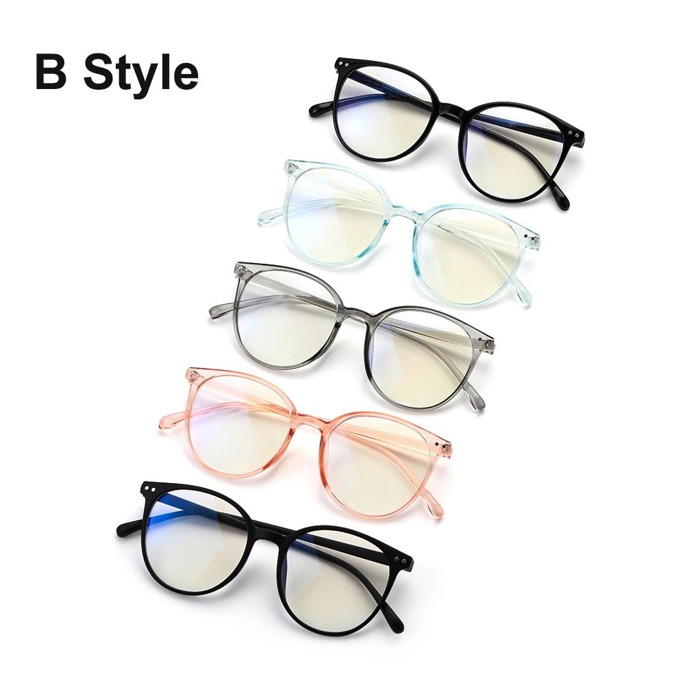 Transparent Computer Glasses Frame Women Men Anti Blue Light Round Eyewear Blocking Glasses Optical Spectacle Eyeglass