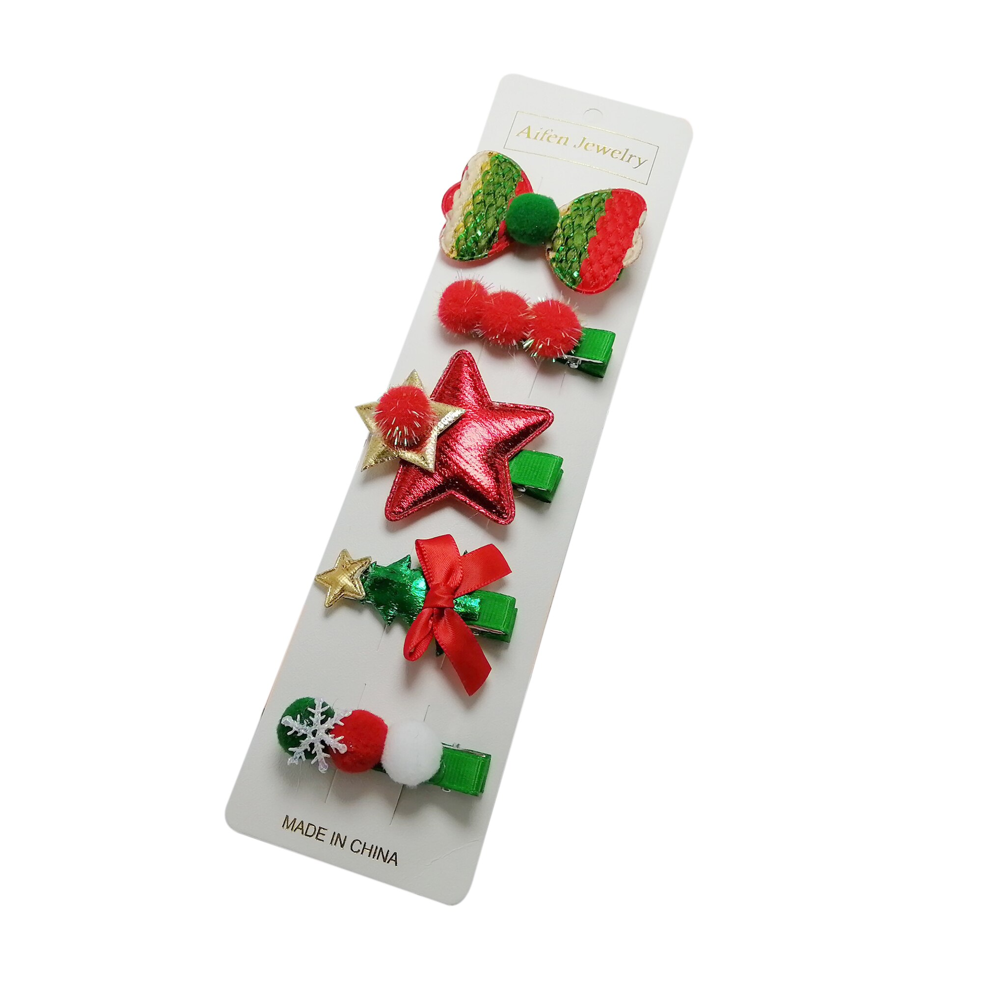 Citgeett Christmas Hair Clips Lovely Snowman Xmas Tree Hat Snowflake Hair Barrettes for Women Girls: B