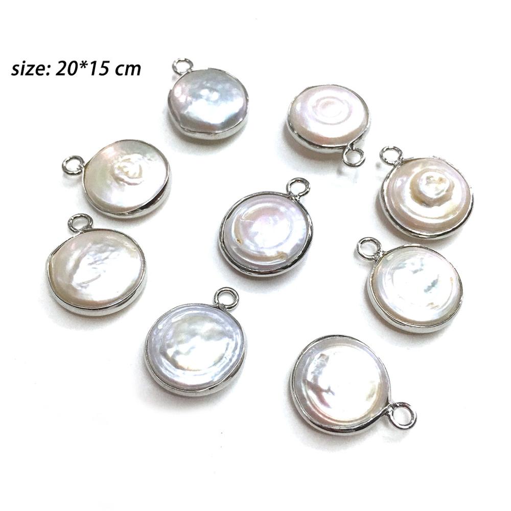 Natural Freshwater Pearl Pendants Charms Connector Pendants for Jewelry Making DIY Accessories Fit Necklaces Bracelet Earrings