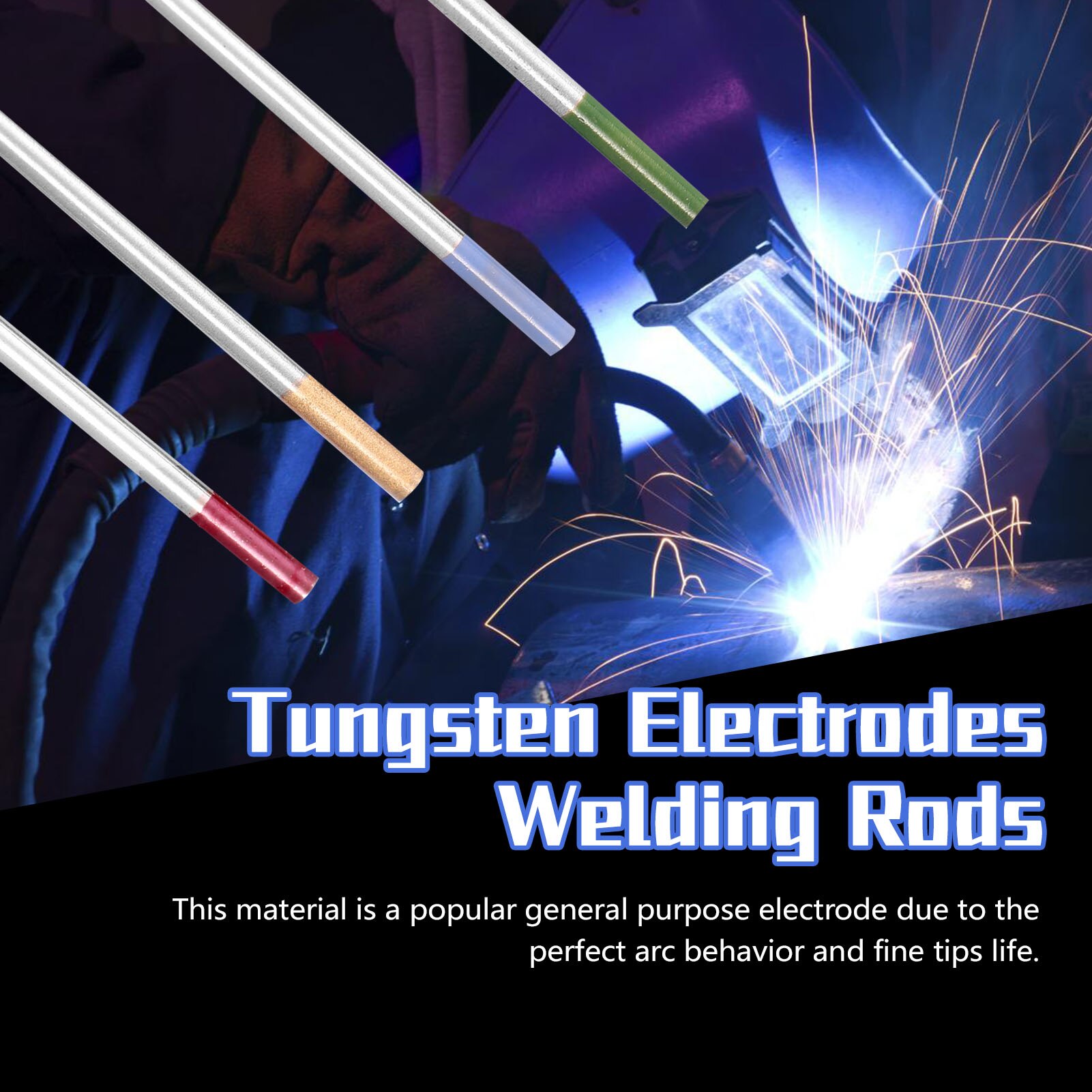 Tungsten Electrodes Welding Rods 1.6*150/2.4*150 Welding Equipment Parts Weldings Torch Tungsten Pin Welding Electrodes Rods