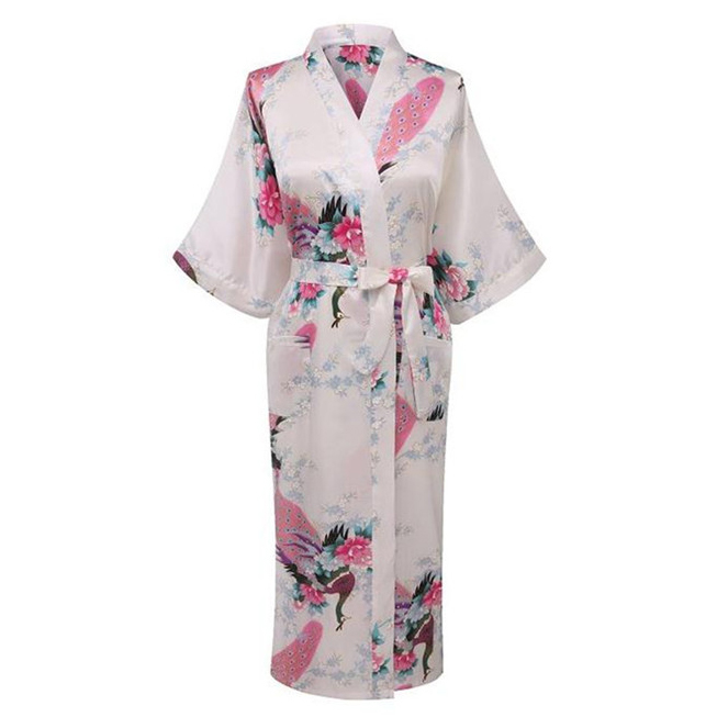 Lange Nachtjapon Pyjama Grijs Bruid Bruidsmeisje Wedding Robe Sexy Thuis Kleding Nachtkleding Vrouwen Nachtkleding Intieme Lingerie Neglige