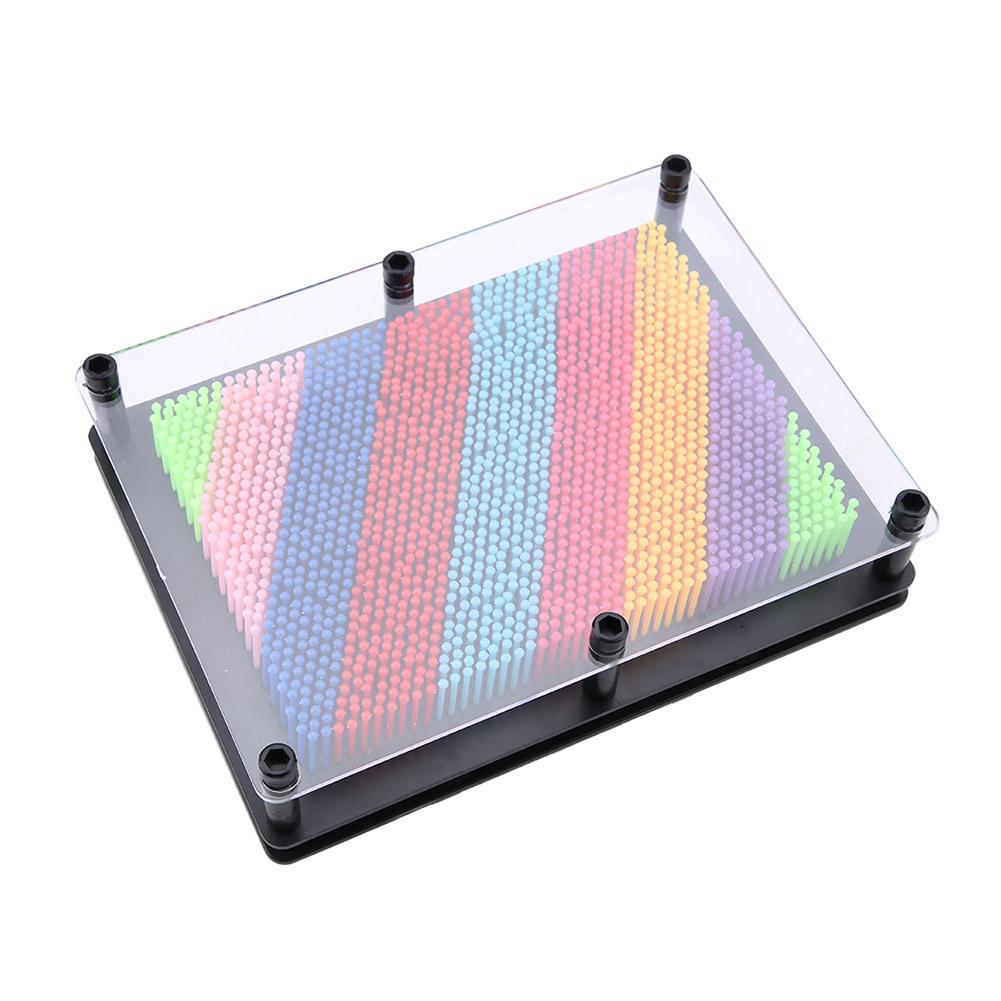3D Pin Art Board Novel Pin Art Toy for Kids and Adult Pinscreen Needle Board Sculptures Painting Carving Pinart: Black Large