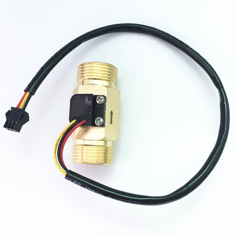 G3/4 "Messing Koper Flow Sensor 2-40L/Min Waterstroom Turbine Meter Magnetische Hall Effect Sensor
