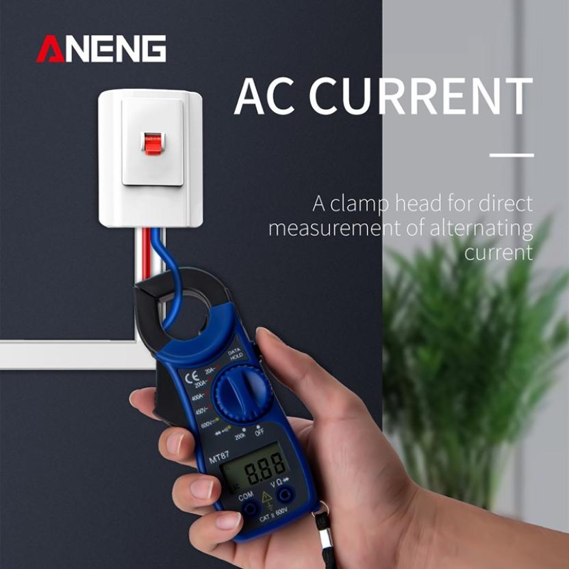 Mini Digital Clamp Multimeter with LED Display AC/DC Voltage Current Resistance Capacitance Transistor Tester Power Meter