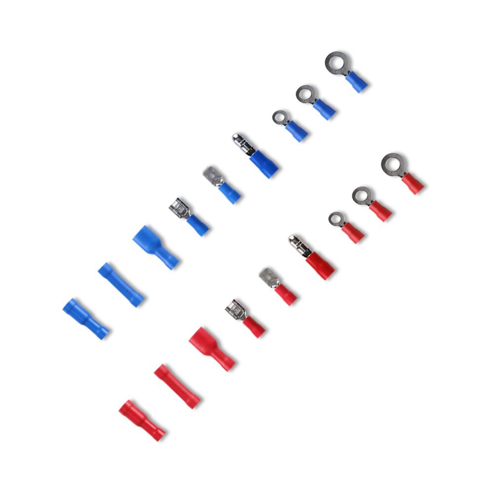 450 st isolerad kabelkontakt elektrisk ledning assorterad crimp spade butt ring gaffel set ringöglor rullade terminaler kit