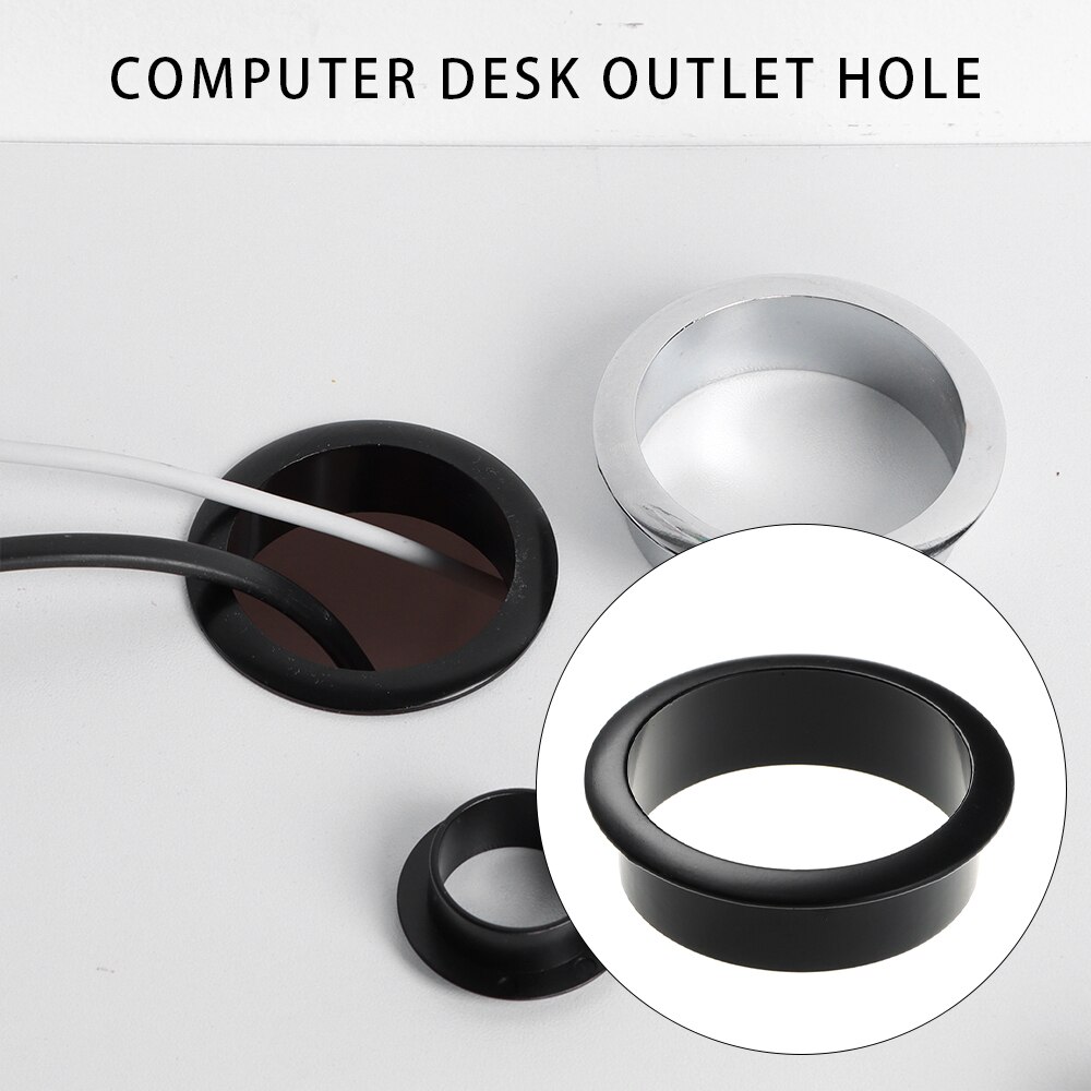 Computer Desk Cable Grommets Wire Hole Cover Cabinet Vent Hole Decor Plug Cable Outlet Port Furniture Hardware Line Organizer