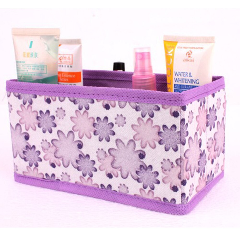 Multifunctional Folding Non-woven Make Cosmetic Storage Box Organizer Jewelry Container Bag Case )