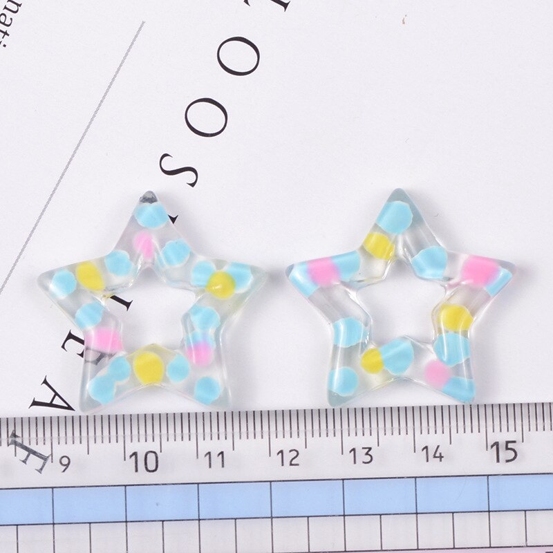 5 uds Baba encantos punto estrella accesorios para Slime perlas para hacer con cordón para manualidades DIY Scrapbooki: 5PCS E