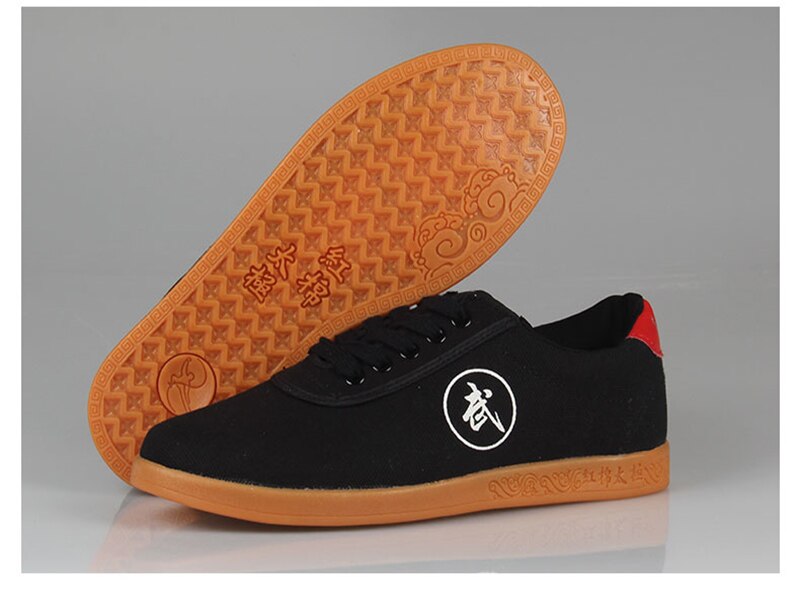 Zapatos de Tai Chi de kungfú chino Wing Chun de artes marciales artes Taekwondo zapatillas para Karate: Color negro / 35