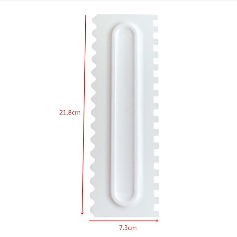 1pc cake decoratie kam gladstrijker cake schraper 3 texturen bak gebak gereedschap fondant spatels keuken bakvorm: A