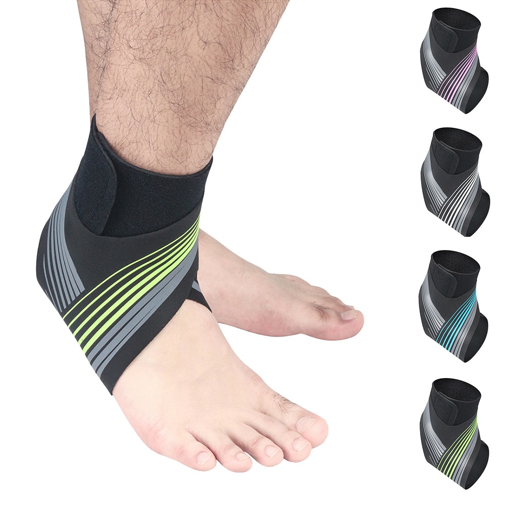 Elastic Bandage Support Ankle Protector For Sport Gym Ankle Brace With Strap Belt achilles tendon retainer Foot Guard #D