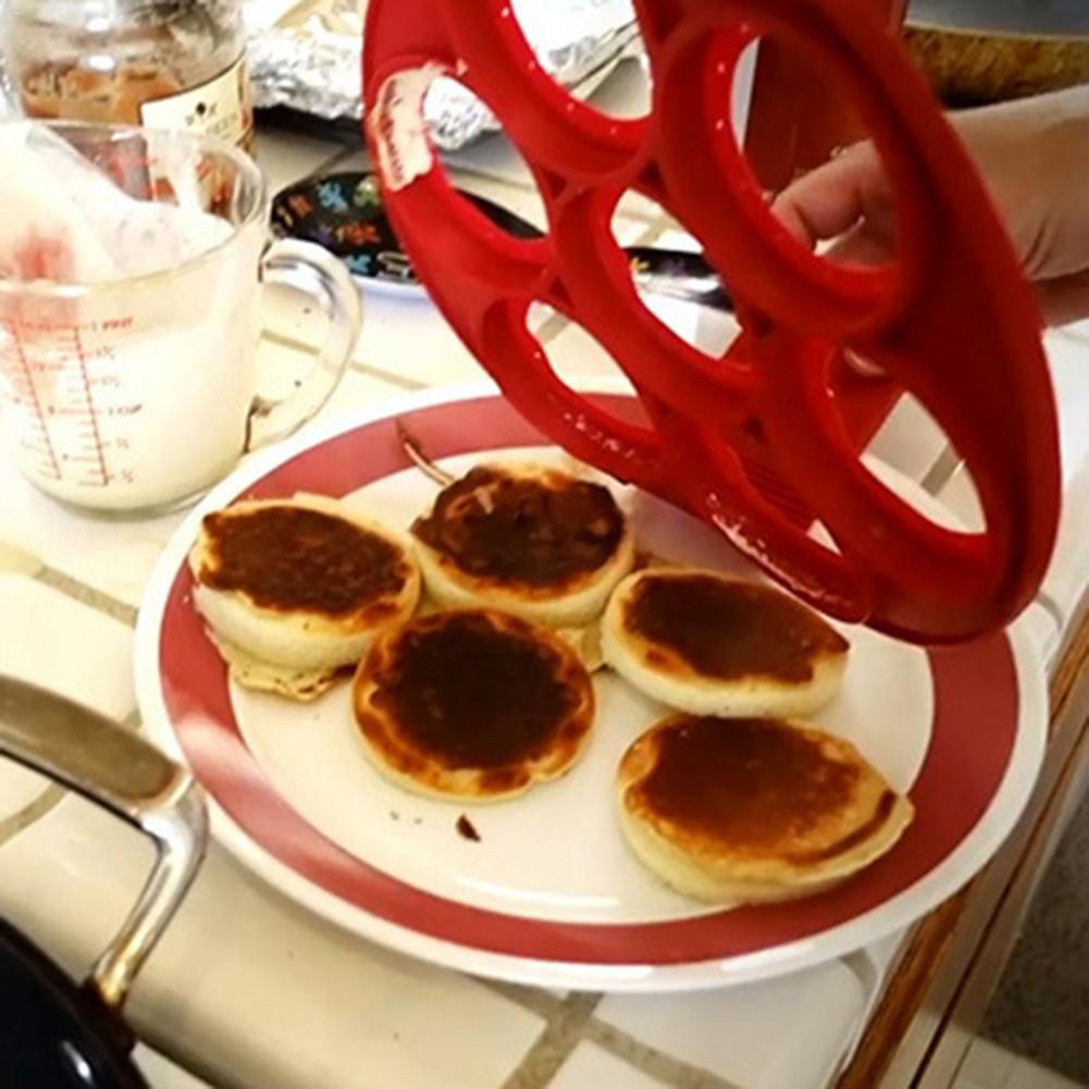 Handige mal voor het maken van gebakken ei-pannenkoeken, siliconenvorm, antiaanbaklaag, eenvoudige bediening, ronde vorm voor pannenkoeken, omeletten, keukenaccessoires