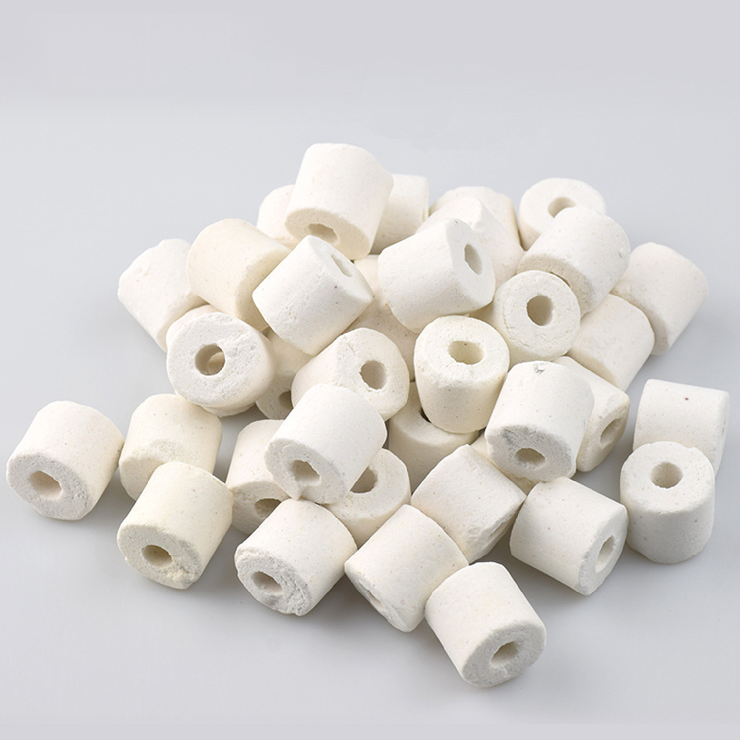 Média filtrant pour Aquarium, charbon actif, anneau en céramique, 250g, Bio boule, de l'eau, accessoires de filtre pour Aquarium: WHITE