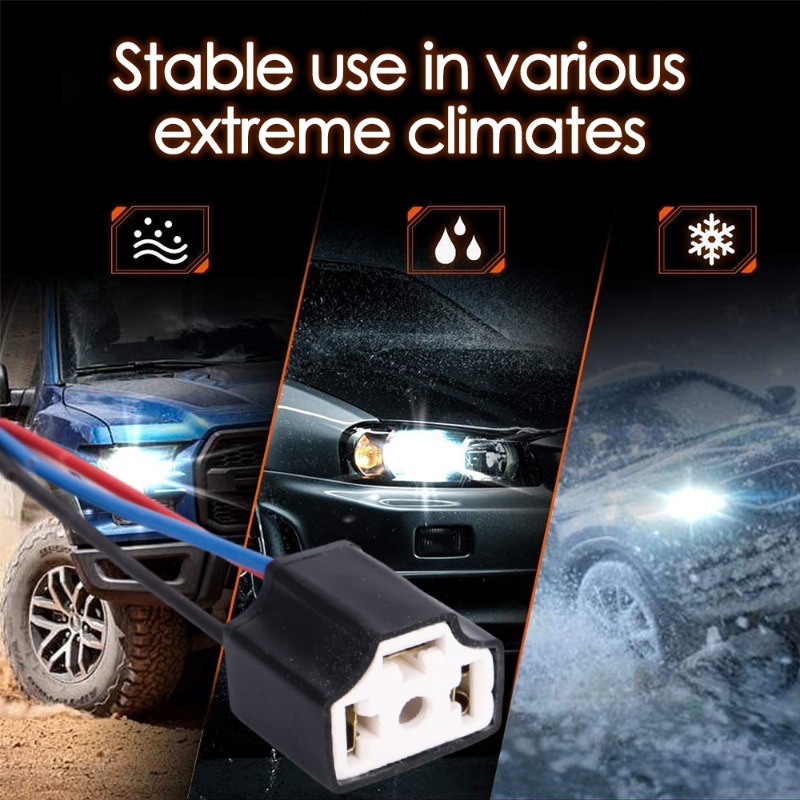 Enchufe de cerámica LED H4, repuesto de faro de coche, reparación de soporte de bombilla, enchufe de conector, enchufe de cable de bombilla H4 automático, 20/2 Uds.
