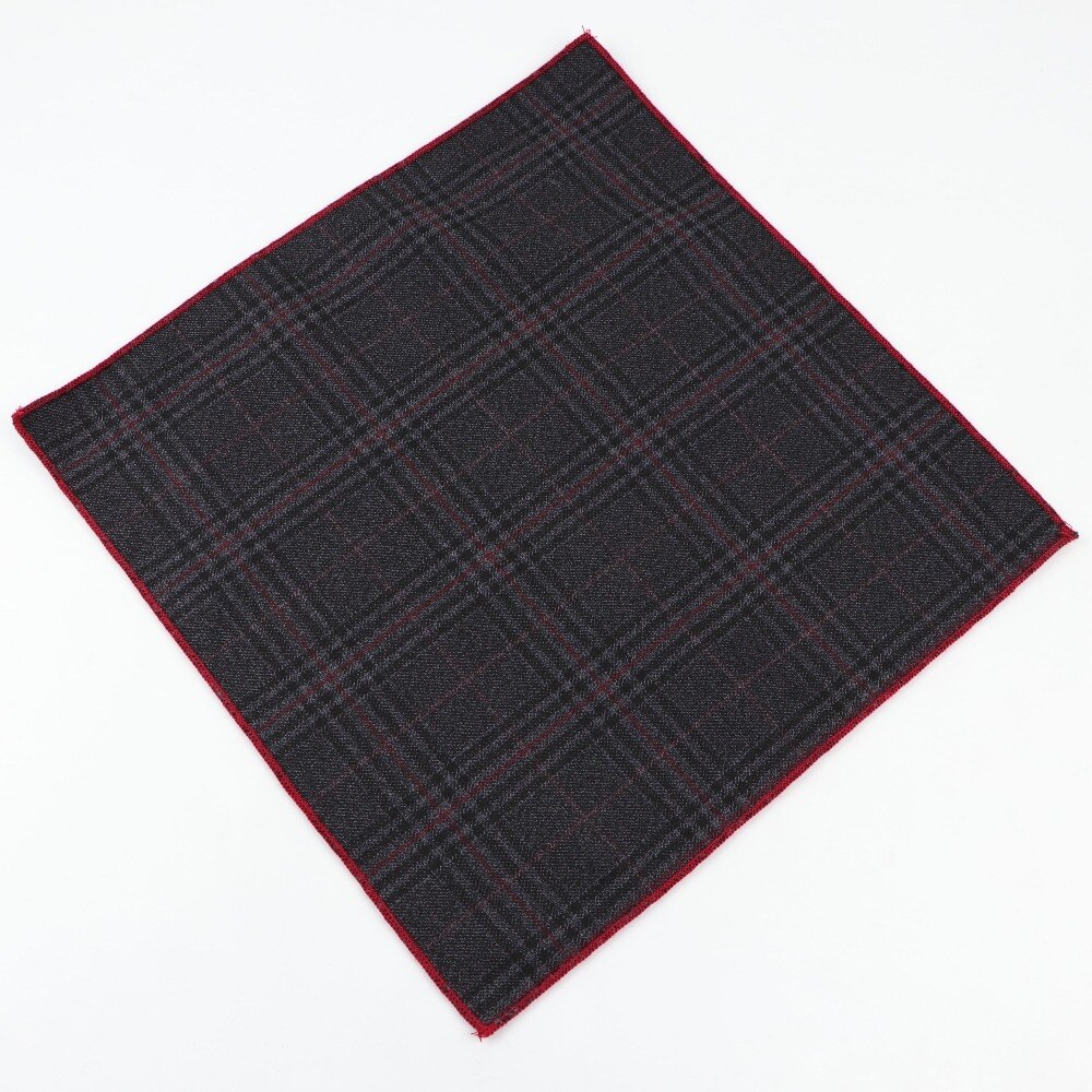 Lommetørklæde tørklæder vintage stof af forretningsdrag hankies mænds lomme firkantede lommetørklæder uld bomuld 25*25cm