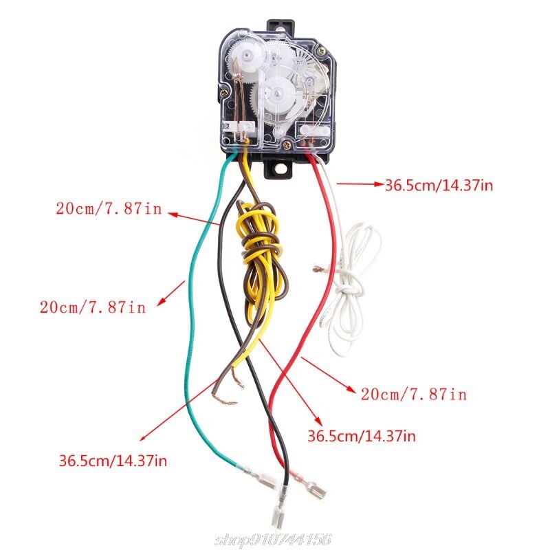 6-Wire Washing Machine Timer 90 Degree Central Hole Distance 68mm Switch Shaft N09 20