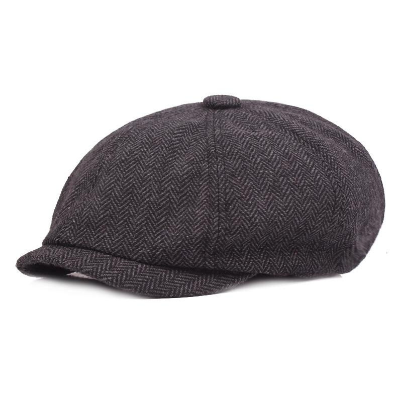 gorro octogonal para caballero, boina para hombre, otoño e invierno, para hombre, gorras planas para hombre