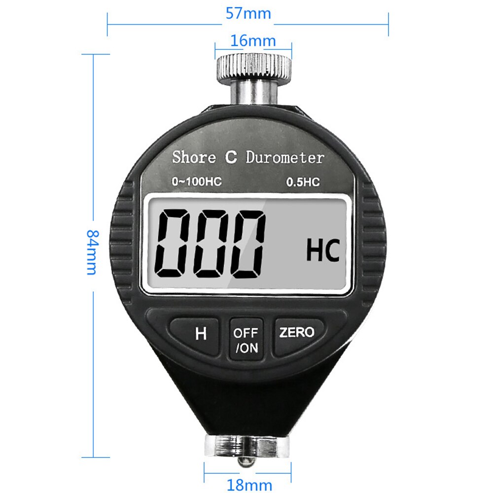 Testeur de dureté duromètre de dureté numérique Shore 0-100 compteur de dureté A/C/D pour mesurer la multi-résine en caoutchouc de cuir en plastique