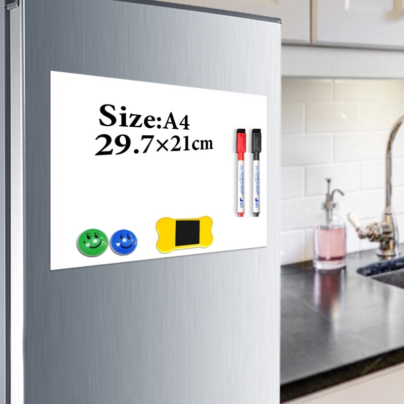 Magnetisch whiteboard  a4 zacht magnetisch bord droog uitwisbaar teken- en opnamebord voor koelkast koelkast met gratis