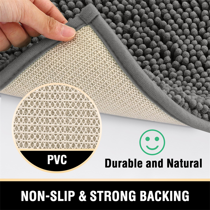 Chenille Absorberende Badkamer Vloermat Antislip Badkamermatten Badkleed Lang Haar Vloermat Slaapkamer Deur Tapijt Woondecoratie