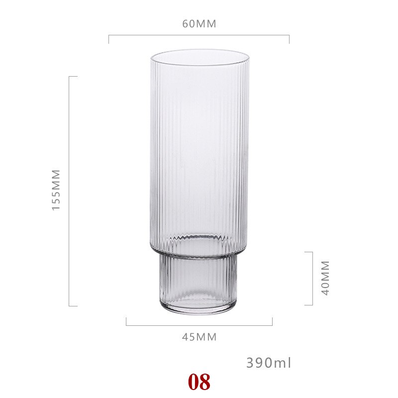 Set of 2-classical home morning water glass office water juice glass cup GLA-1520: 08