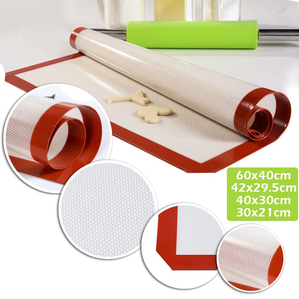 Silicone Baking Mat Non-Stick Baking Tray Liner Sheet Pad Reuseable Bbq Grill Mat Baking Sheet Oven Mat Cooking Bakeware Tools