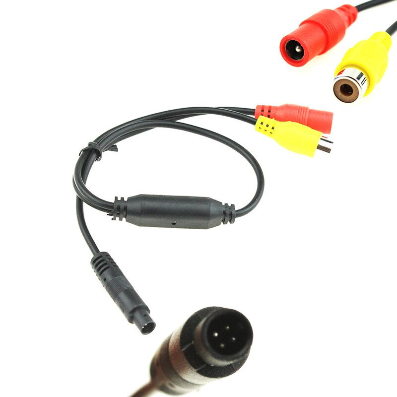 Câble de Conversion RCA CVBS femelle vers mâle à 4 broches, pour rétroviseur DVR, moniteurs de stationnement, connecter caméra de recul