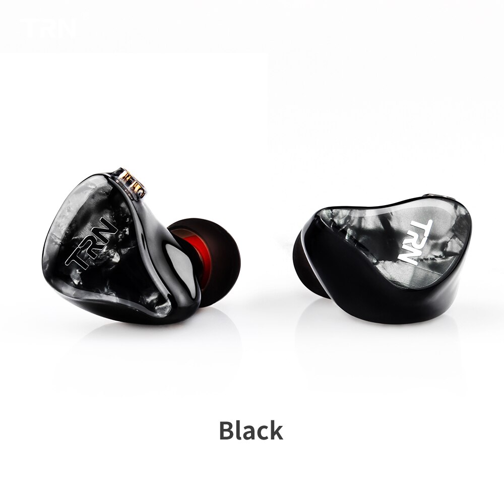 TRN IM2 1DD + 1BA Hybrid In Ear Oortelefoon HIFI DJ Monitor Running Sport Oortelefoon Oordopje Headset Met 2PIN Afneembare TRN IM1 V80: Black