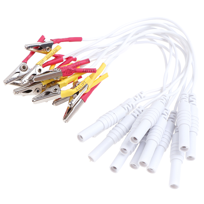 Cable de pinza de cocodrilo para agujas de acupuntura, Clip para SDZ-II, instrumento electrónico de tratamiento de acupuntura, Color aleatorio, 12 unidades por lote