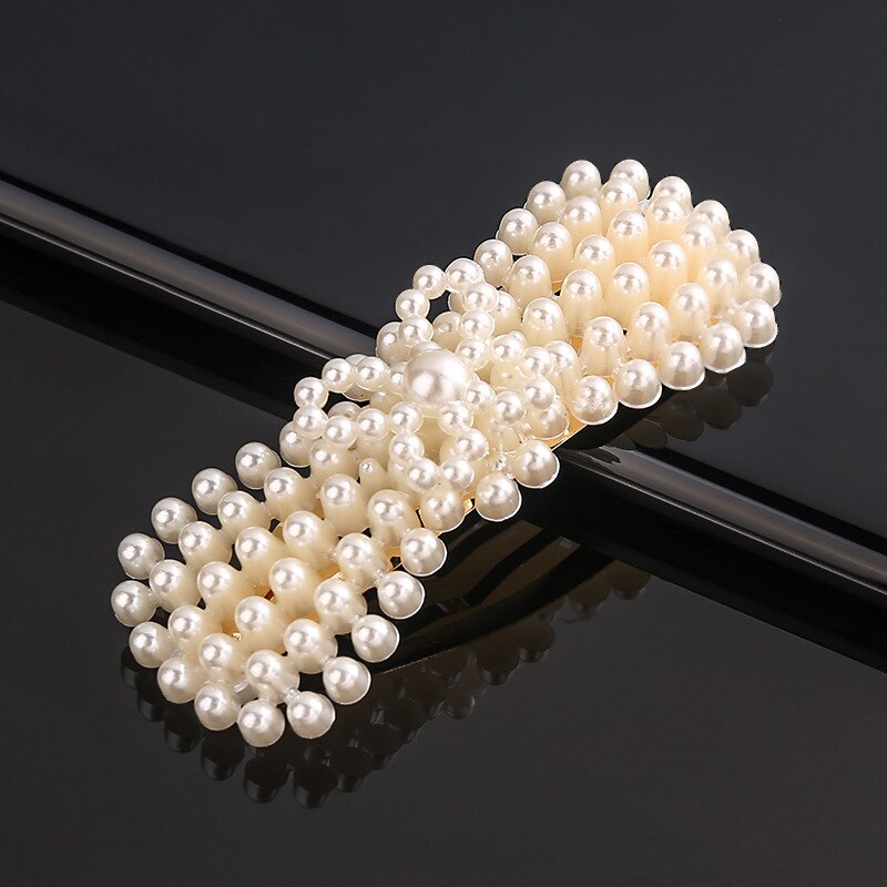 Neue Koreanische Simulierte Perle Barrettes Perlen Geometrische Frauen Haar Clip Griffe Mädchen Schmuck Haar Stifte Haar Zubehör