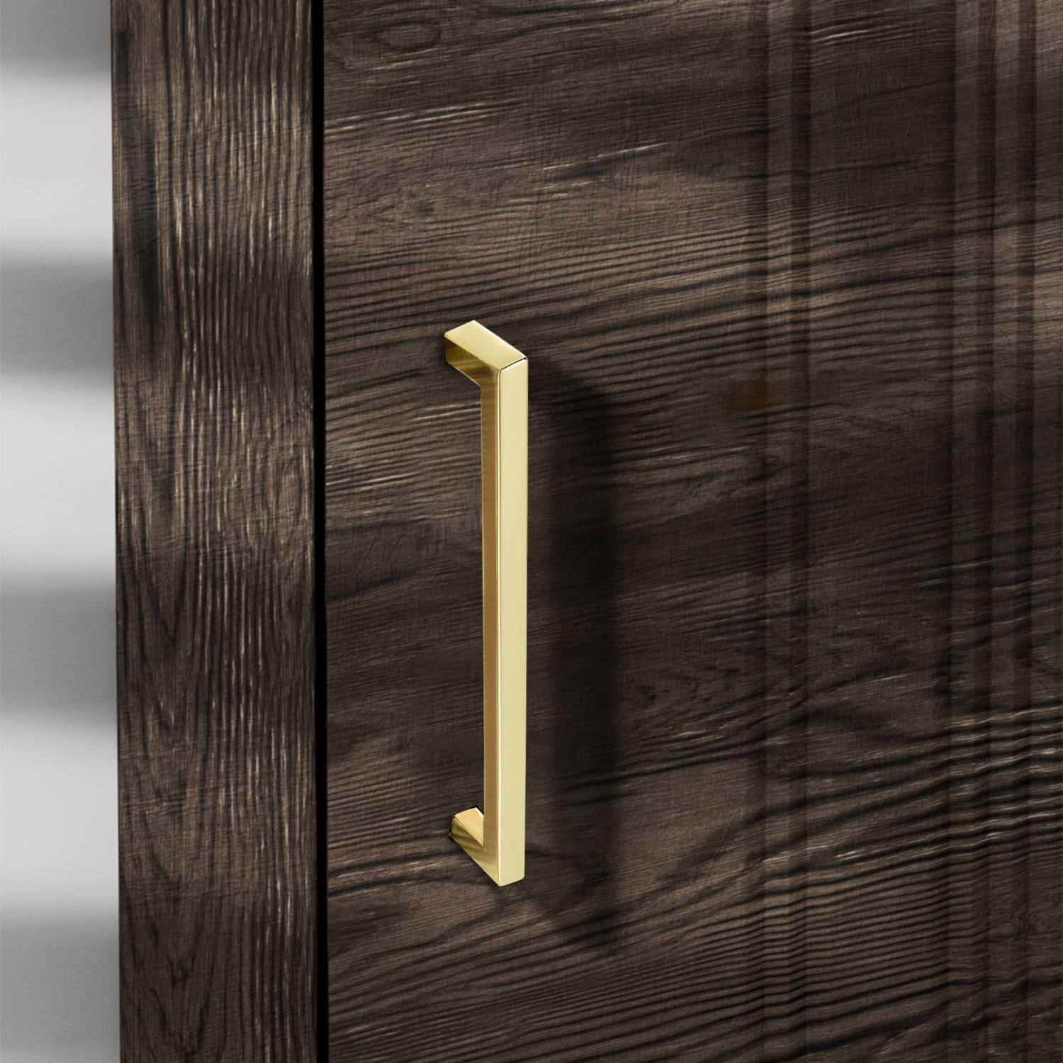 Square bright gold,silver, black cabinet door handle kitchen cabinet drawer closet extension aluminum handle