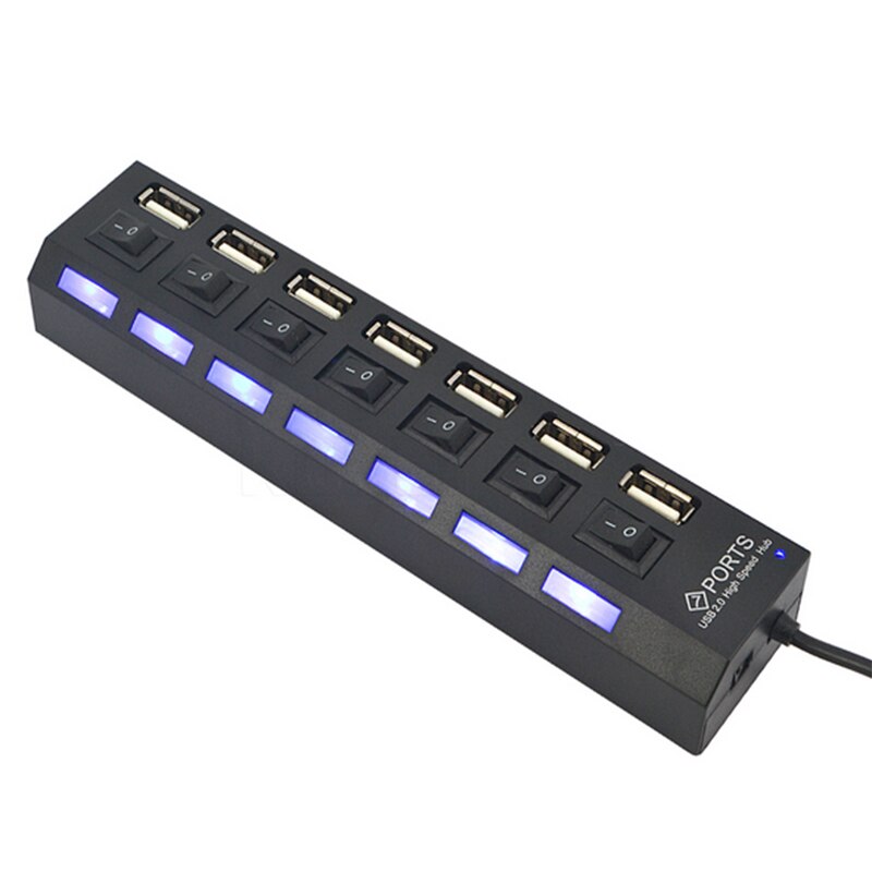 USB Hub 4/7/12 Port Expander Adapter USB 2.0 Hub Multi USB Splitter 2.0 Hab 3 Hub 2.0 Multiple USB USB-Hub Card Reader For PC